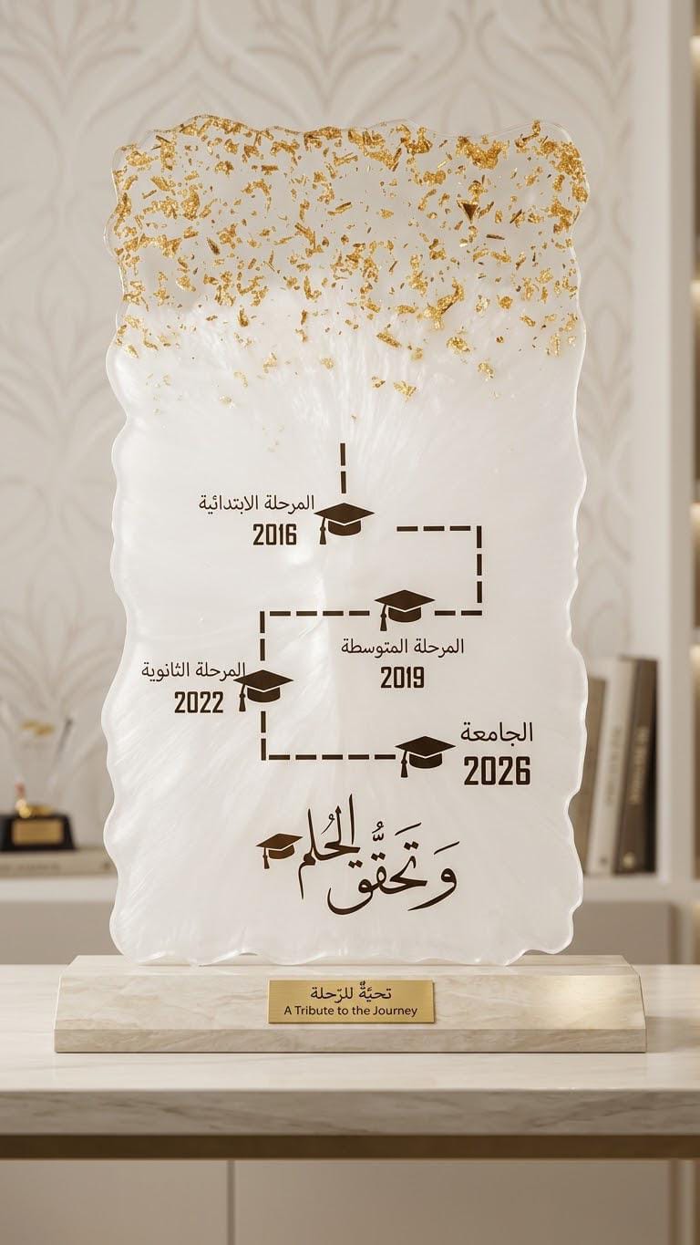 درع مسيرة التخرج الفاخر من الريزن
