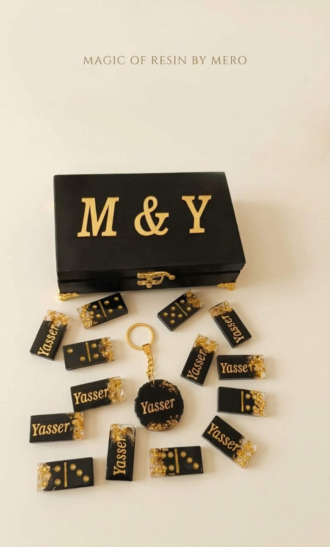 طقم دومينو ريزن فاخر – Handmade Luxury Piece