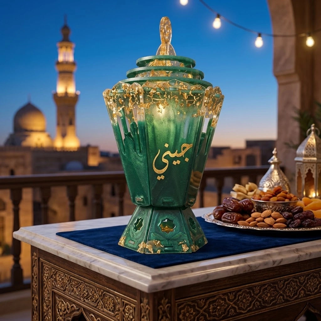 فانوس رمضان السداسي من الريزن 💚🌙